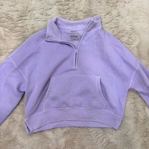 Abercrombie & Fitch Lilac Half-Zip Women's Sweater